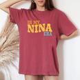 In My Nina Era Groovy Tie Dye Women's Oversized Comfort T-Shirt Crimson