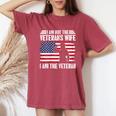 I Am Not The Veterans Wife I Am The Female Veteran Women's Oversized Comfort T-Shirt Crimson