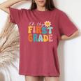 Oh Hey First Grade 1St Grade Team 1St Day Of School Women's Oversized Comfort T-Shirt Crimson