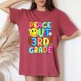 Peace Out 3Rd Grade Teacher Student Happy Last Day Of School Women's Oversized Comfort T-Shirt Crimson