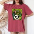 Philodendron House Plant Lover Skull Aroids Head Planter Women's Oversized Comfort T-Shirt Crimson