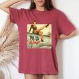 Pinup Girl Wings Vintage Poster Ww2 Women's Oversized Comfort T-Shirt Crimson