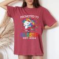 Promoted To Big Sister Est 2024 Unicorn Women's Oversized Comfort T-Shirt Crimson