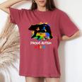 Proud Autism Mom Autism Awareness Puzzle Mom Mother Women's Oversized Comfort T-Shirt Crimson