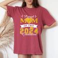 Proud Mom Of Two 2024 Graduates Mother Class Of 2024 Senior Women's Oversized Comfort T-Shirt Crimson