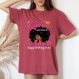 A Queen Was Born In April Birthday Afro Girl Black Woman Women's Oversized Comfort T-Shirt Crimson