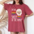 Rainbow Sheep Gay Sheep Of The Family Lgbtq Stuff Lesbian Women's Oversized Comfort T-Shirt Crimson