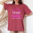 Realtor House Hustler Real Estate Agent Advertising Women's Oversized Comfort T-Shirt Crimson
