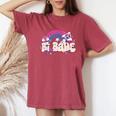 Retro Bi Babe Rainbow Bisexual Pride Flag Lgbt Pride Month Women's Oversized Comfort T-Shirt Crimson