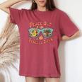 Retro End Of School Year Teacher Summer Last Day Women's Oversized Comfort T-Shirt Crimson