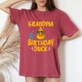 Rubber Duckies Grandma Of The Birthday Duck Rubber Duck Women's Oversized Comfort T-Shirt Crimson