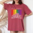 San Diego California Lgbt Pride Rainbow Flag Women's Oversized Comfort T-Shirt Crimson