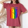 San Diego Lgbt Pride Month Lgbtq Rainbow Flag Women's Oversized Comfort T-Shirt Crimson