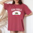 San Pablo Ca California Flag Vintage Usa Sports Women Women's Oversized Comfort T-Shirt Crimson