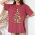 Sea Turtles Lover Xmas Sea Turtle Christmas Tree Women's Oversized Comfort T-Shirt Crimson