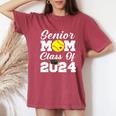 Senior Mom Class Of 2024 Softball Mom Graduation Graduate Women's Oversized Comfort T-Shirt Crimson