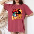 Solar Eclipse April 04 2024 Chicken Total Solar Eclipse 2024 Women's Oversized Comfort T-Shirt Crimson