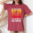 My Spirit Animal Is An Octopus Retro Vintage Women's Oversized Comfort T-Shirt Crimson