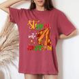 Stepping Into Junenth Like My Ancestors Black Girls Women's Oversized Comfort T-Shirt Crimson