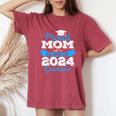 Super Proud Mom Of 2024 Graduate Awesome Family College Women's Oversized Comfort T-Shirt Crimson