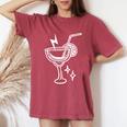 Tanned And Tipsy Beach Holidays And Day Drinks Summer Womens Women's Oversized Comfort T-Shirt Crimson