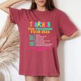 Teacher The Freedom Tour 2024 School's Out For Summer Back Women's Oversized Comfort T-Shirt Crimson