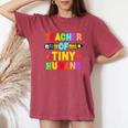 Teacher Of Tiny Humans Preschool Nursery Pre-K Instructors Women's Oversized Comfort T-Shirt Crimson