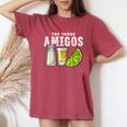 The Three Amigos Lime Salt Tequila Cinco De Mayo Women's Oversized Comfort T-Shirt Crimson