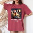 Totality Solar Eclipse 040824 Chicken Astronomy Lovers Women's Oversized Comfort T-Shirt Crimson