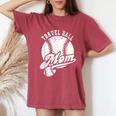 Travel Ball Mom Vintage Softball Mom Baseball Mom Women's Oversized Comfort T-Shirt Crimson