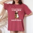 Never Underestimate A Dog Mom Who With A Nursing Degree Women's Oversized Comfort T-Shirt Crimson
