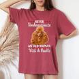 Never Underestimate An Old Woman With A Poodle Women's Oversized Comfort T-Shirt Crimson
