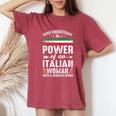 Never Underestimate The Power Of Italian Italian Women's Oversized Comfort T-Shirt Crimson