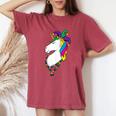 Unicorn Mardi Gras Magical Street Parade Women's Oversized Comfort T-Shirt Crimson