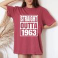 Vintage 1963 T For Retro 1963 Birthday Women's Oversized Comfort T-Shirt Crimson
