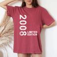 Vintage 2008 Boy Girl 16 Years Old 16Th Birthday Women's Oversized Comfort T-Shirt Crimson