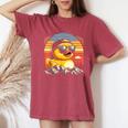 Vintage Cool Duck With Sunglasses & Mountain View Women's Oversized Comfort T-Shirt Crimson