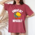 Vintage Jiu-Jitsu T Rex Armbar Me Bjj Dinosaur Humor Women's Oversized Comfort T-Shirt Crimson