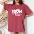 Vintage Prom Squad 2024 Proud Mom Graduation Class Of 2024 Women's Oversized Comfort T-Shirt Crimson