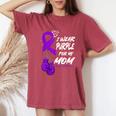 I Wear Purple For My Mom Lupus Awareness Support Women's Oversized Comfort T-Shirt Crimson