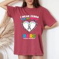 I Wear Zebra For My Sister Rare Disease Awareness Women's Oversized Comfort T-Shirt Crimson