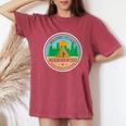 Welcome To Camp Morning Wood Artisan Sawdust Woodworking Women's Oversized Comfort T-Shirt Crimson