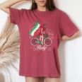 When In Rome Beautiful Woman Italy Women's Oversized Comfort T-Shirt Crimson