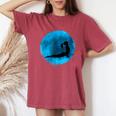 Zen Meditation Yoga Woman Silhoutte Women's Oversized Comfort T-Shirt Crimson