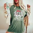 100 Days Of School Dalmatian Dog Girl 100 Days Smarter Women's Oversized Comfort T-Shirt Moss