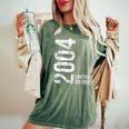 20Th Birthday 20 Years Old Man Woman Vintage 2004 Women's Oversized Comfort T-Shirt Moss