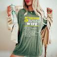 5 Things About My Wife Husband Women's Oversized Comfort T-Shirt Moss