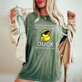 Always Be Yourself Unless You Can Be A Duck Cute Women's Oversized Comfort T-Shirt Moss