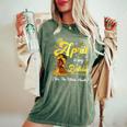 April Is My Birthday African American Woman Birthday Queen Women's Oversized Comfort T-Shirt Moss April Is My Birthday African American Woman Birthday Queen Women's Oversized Comfort T-Shirt Moss