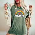 Atlanta Gay Pride Month Festival 2019 Rainbow Heart Women's Oversized Comfort T-Shirt Moss